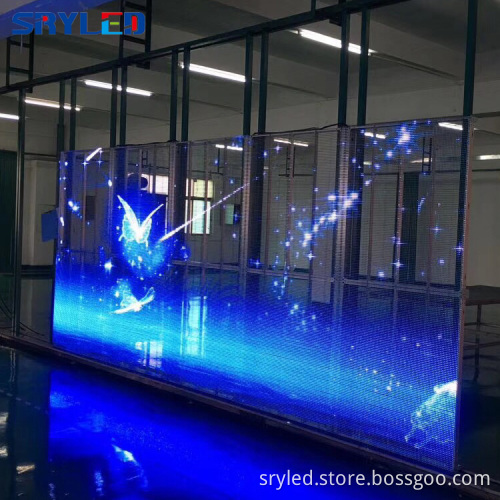 HD LED Advertising Video Wall with Transparent Glass Window Display - P3.91 Indoor Outdoor Solution